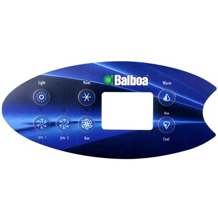 BALBOA Oval; Serial Standard 7-Button Spa Side Overlay for 54652 11790